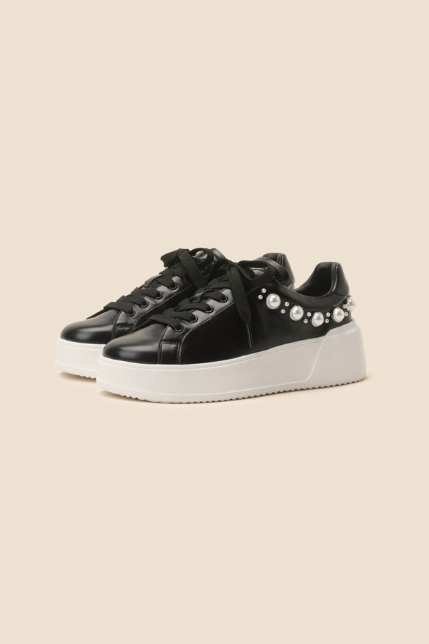 SUECOMMA BONNIE - 스니커즈 - Pearl sneakers(black)