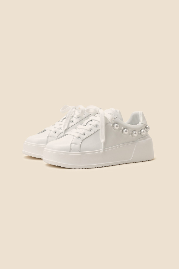 SUECOMMA BONNIE - 스니커즈 - Pearl sneakers(white)