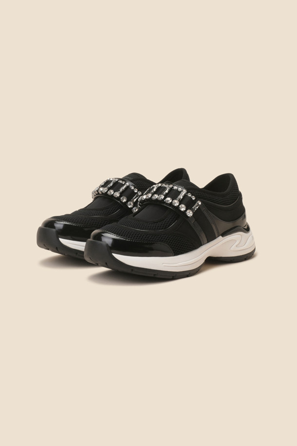 SUECOMMA BONNIE - 스니커즈 - Jewelry strap sneakers(black)