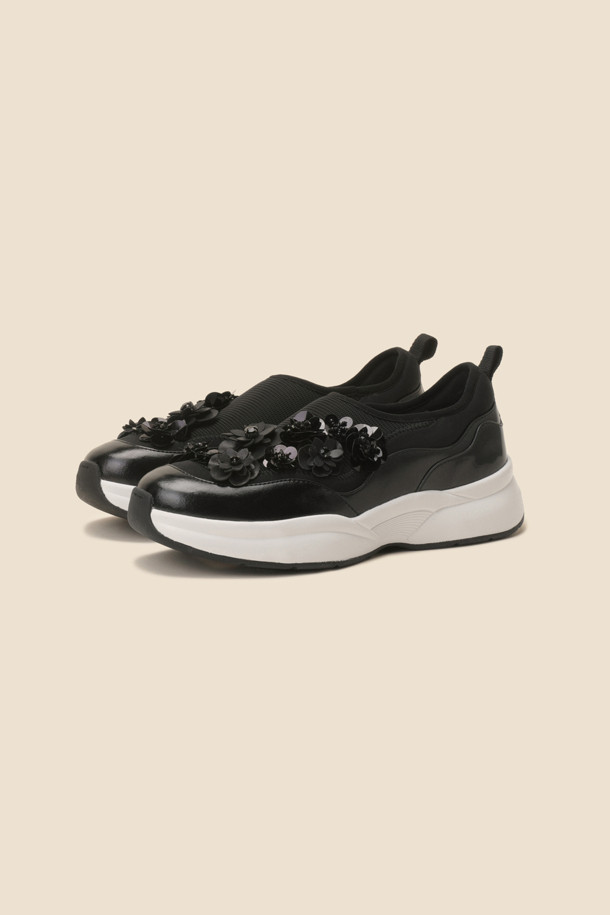 SUECOMMA BONNIE - 스니커즈 - New flowerbomb sneakers(black)