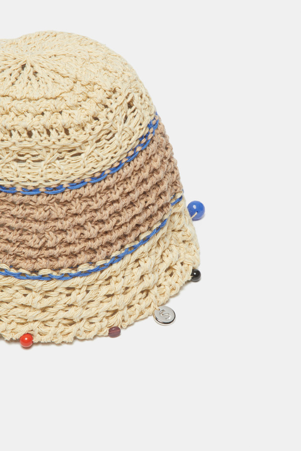 SUECOMMA BONNIE - 모자 - Weave knit hat(beige)