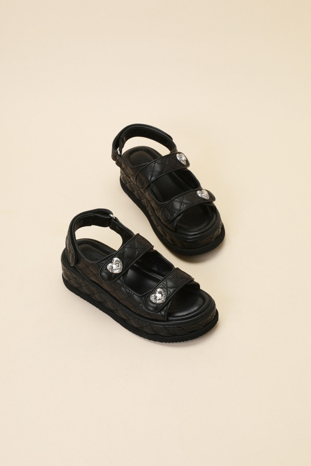 SUECOMMA BONNIE - 샌들 - Cle sandal(black)