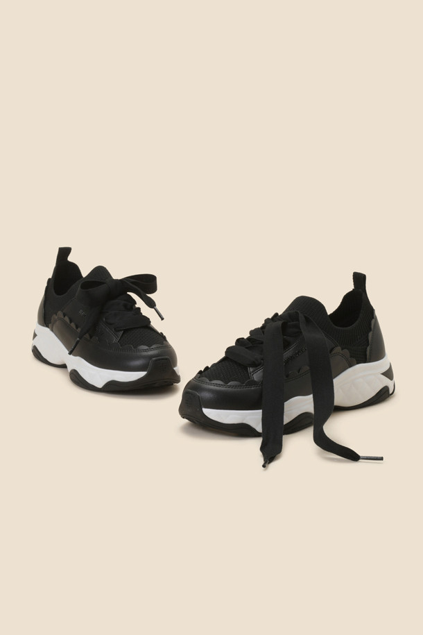 SUECOMMA BONNIE - 스니커즈 - Wave sneakers(black)