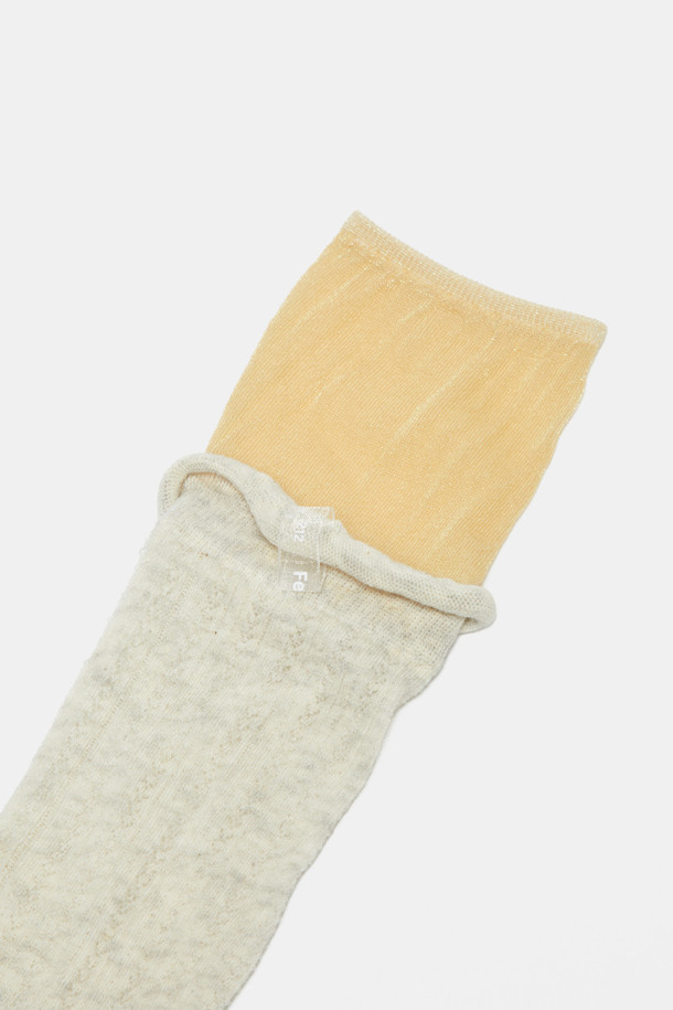 SUECOMMA BONNIE - 양말 - Fev_socks(yellow)