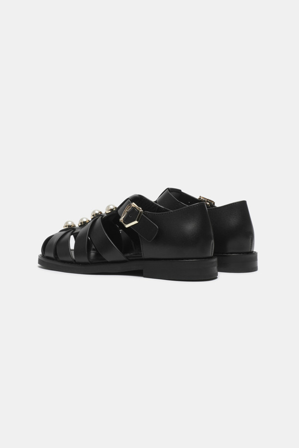 SUECOMMA BONNIE - 샌들 - Pearl fisherman loafer(black)