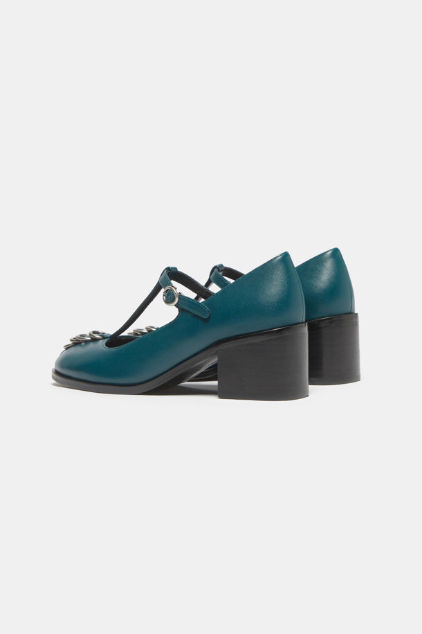 SUECOMMA BONNIE - 플랫 - Ring t-strap flats(green)