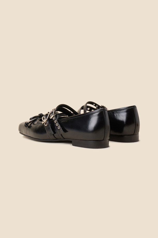 SUECOMMA BONNIE - 플랫 - Ballerina point flats(black)