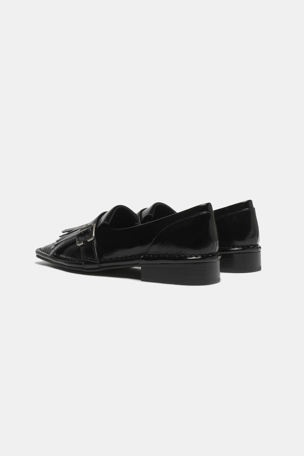 SUECOMMA BONNIE - 플랫 - Fringe loafer(black)