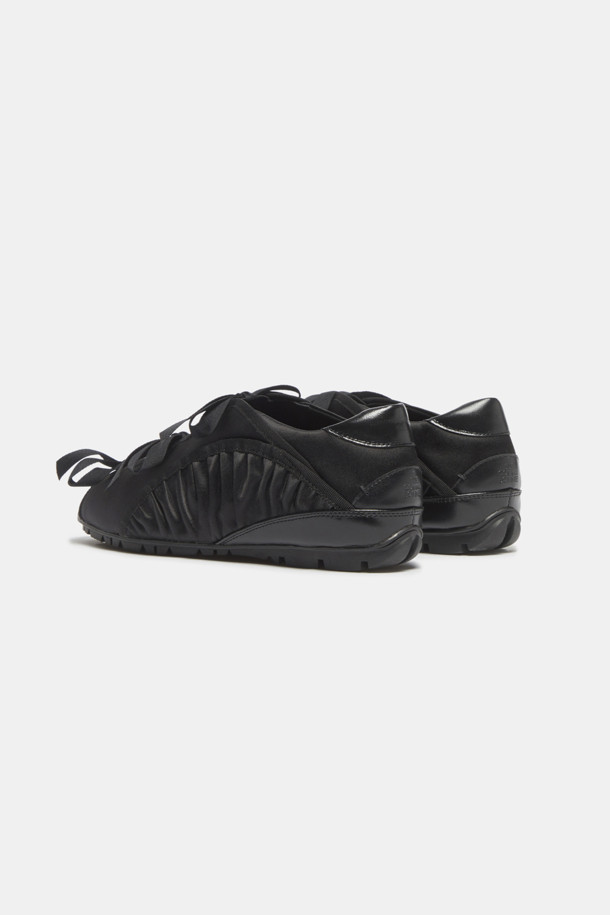 SUECOMMA BONNIE - 플랫 - Ribbon open flats(black)