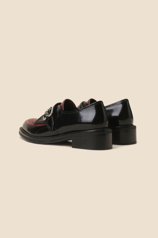 SUECOMMA BONNIE - 로퍼 - Braided buckle loafer(wine)