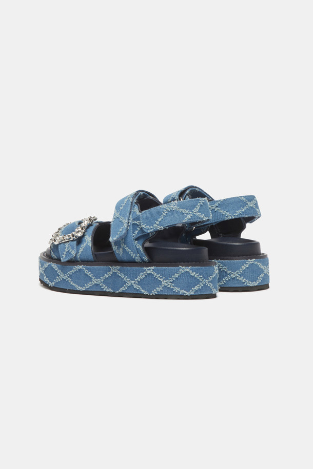 SUECOMMA BONNIE - 샌들 - Jewelry buckle sandal(blue)