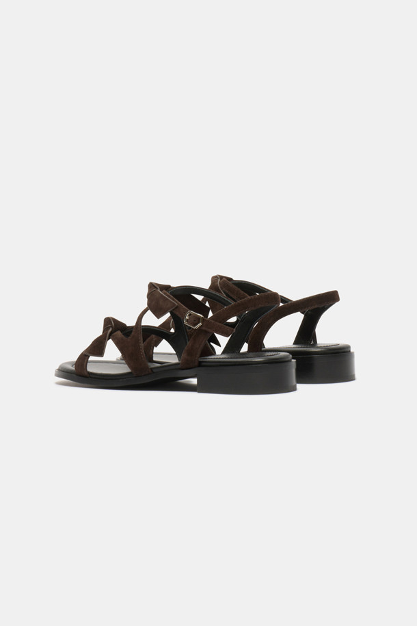SUECOMMA BONNIE - 샌들 - Frangia ribbon sandal(brown)
