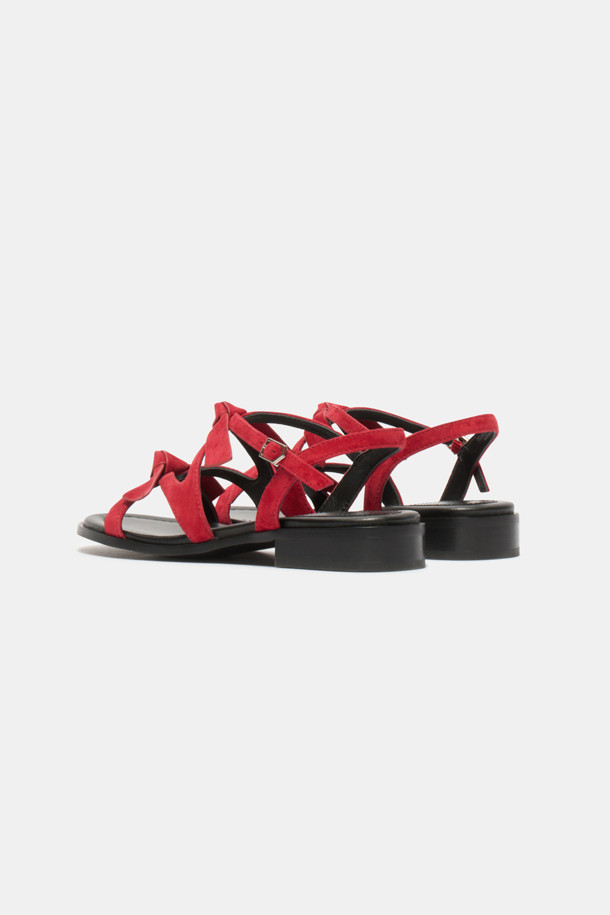 SUECOMMA BONNIE - 샌들 - Frangia ribbon sandal(red)