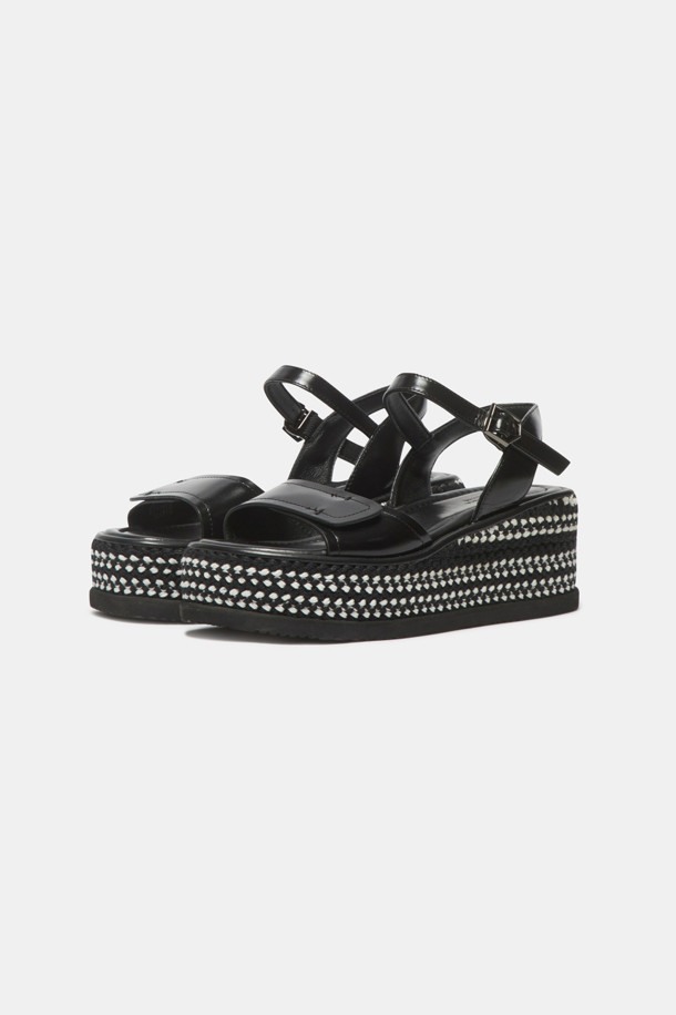 SUECOMMA BONNIE - 샌들 - Weave sandal(black)