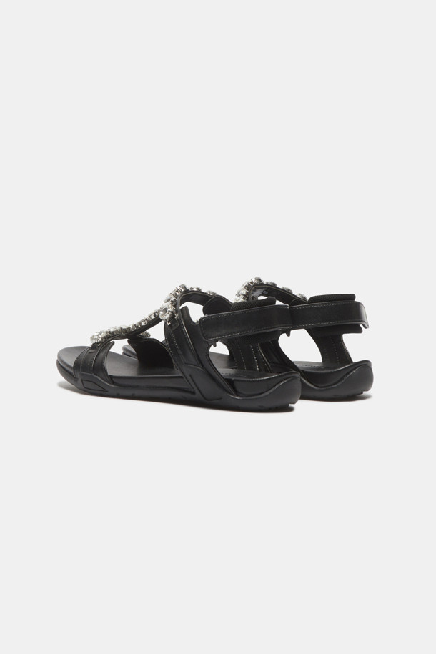SUECOMMA BONNIE - 샌들 - Jewelry sporty sandal(black)