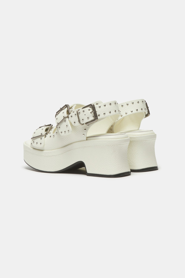 SUECOMMA BONNIE - 샌들 - Stud platform sandal(ivory)