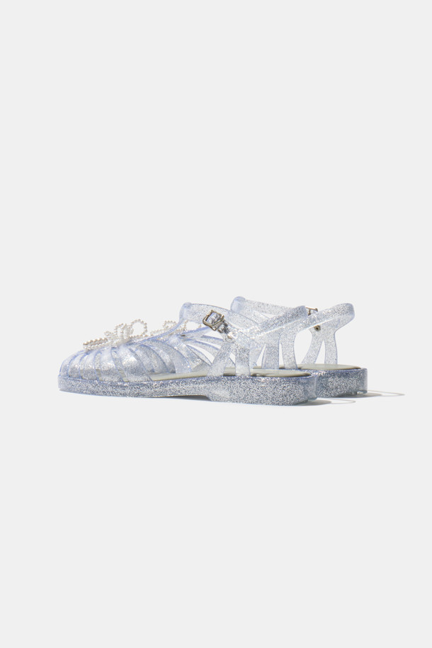 SUECOMMA BONNIE - 샌들 - [김나영 착용]Ribbon jelly sandal(grey)