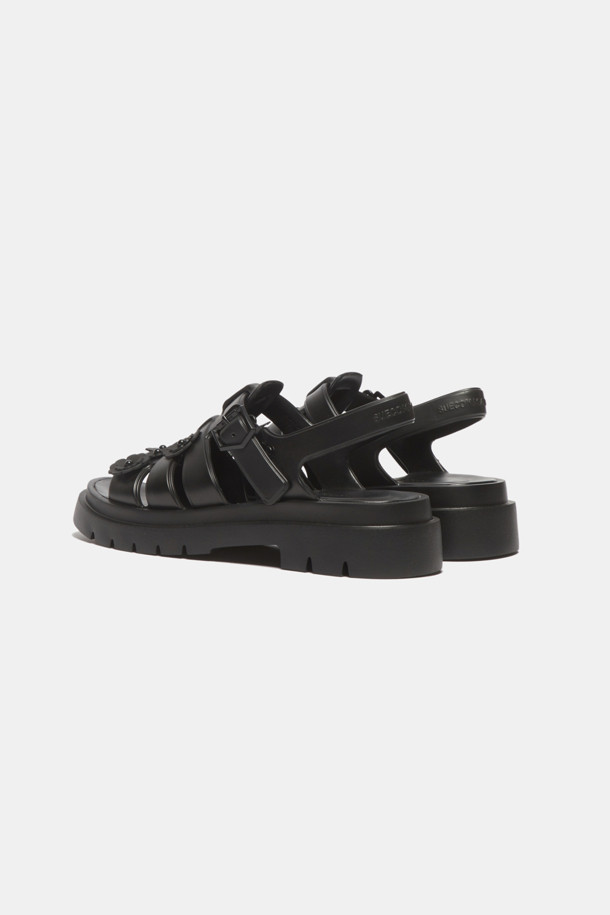 SUECOMMA BONNIE - 샌들 - Flower jelly sandal(black)