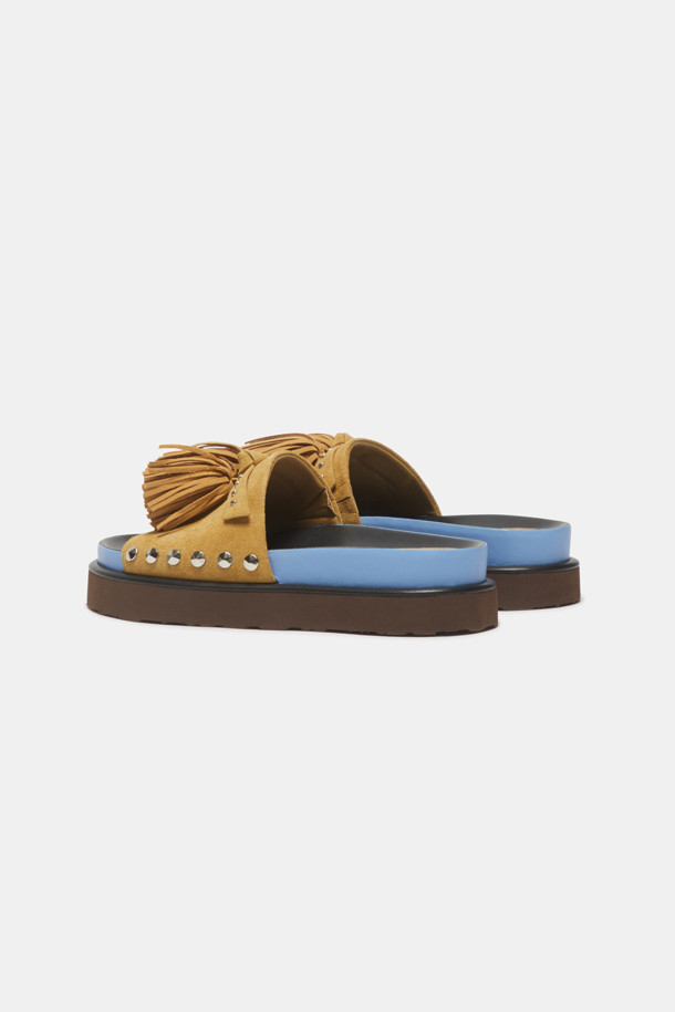 SUECOMMA BONNIE - 샌들 - Pompom slide(beige)