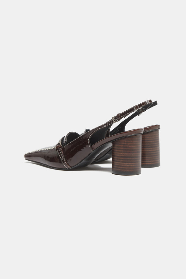 SUECOMMA BONNIE - 샌들 - Retro sling back shoes(brown)