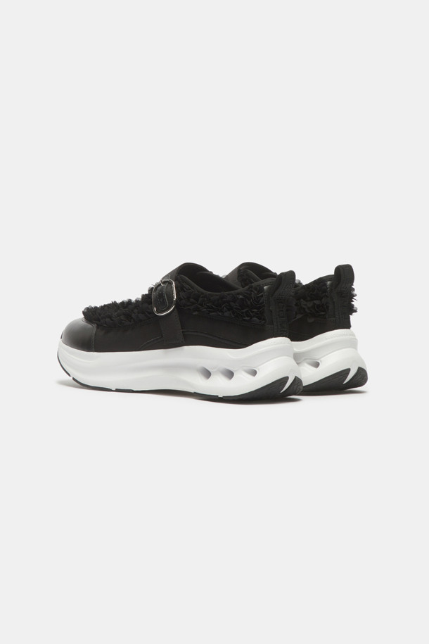 SUECOMMA BONNIE - 스니커즈 - Flower mary jane sneakers(black)