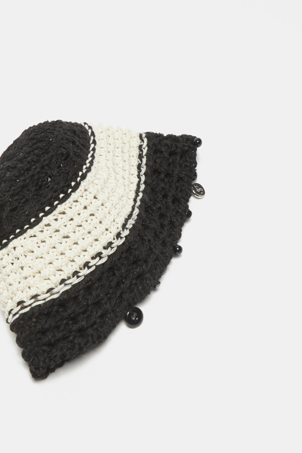 SUECOMMA BONNIE - 모자 - Weave knit hat(black)