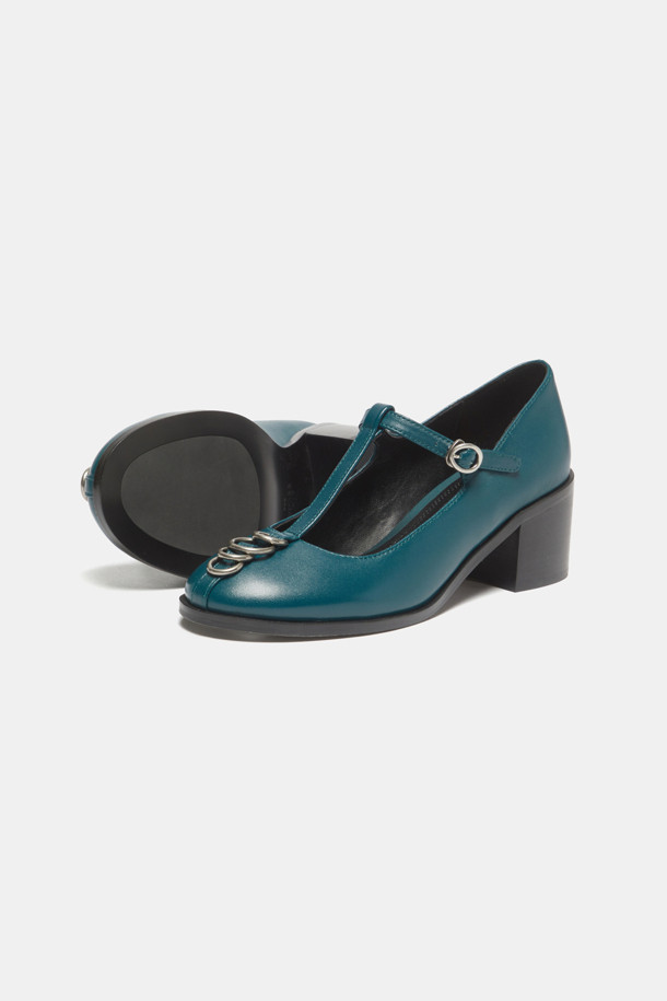 SUECOMMA BONNIE - 플랫 - Ring t-strap flats(green)