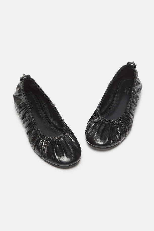 SUECOMMA BONNIE - 플랫 - Shrring flats(black)