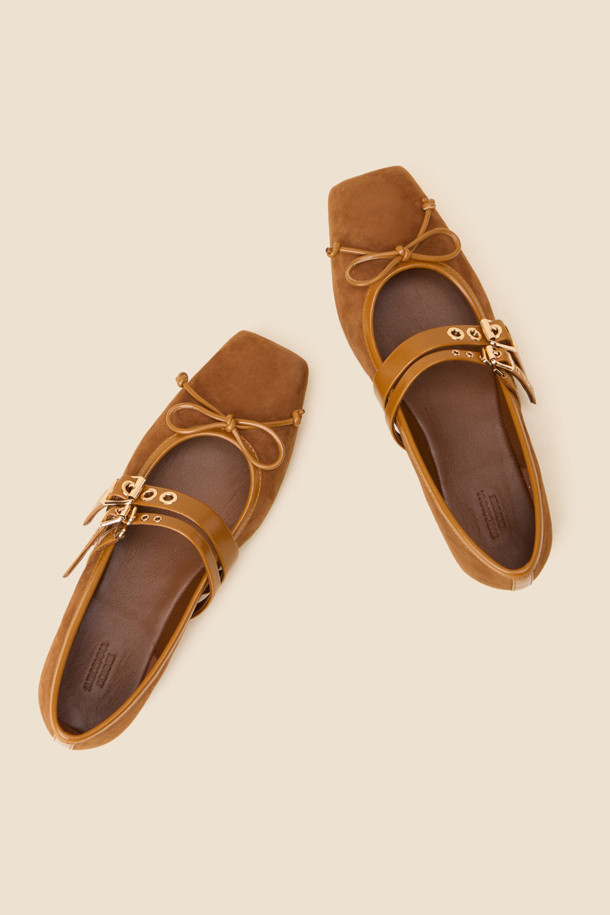 SUECOMMA BONNIE - 플랫 - Ballerina point flats(brown)