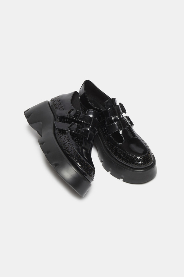 SUECOMMA BONNIE - 로퍼 - Buckle loafer(black)