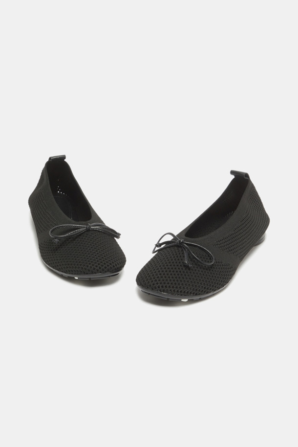 SUECOMMA BONNIE - 플랫 - Knit flat shoes(black)