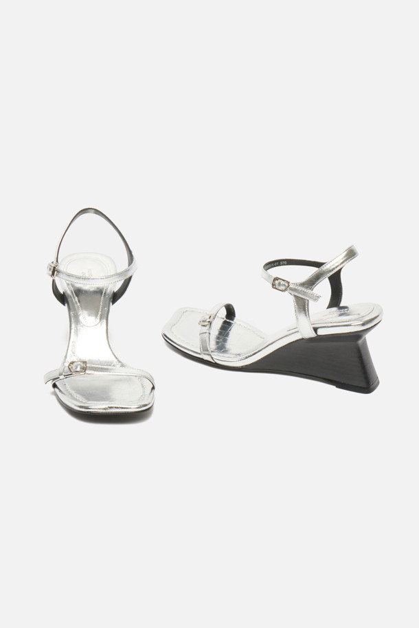 SUECOMMA BONNIE - 샌들 - Slim strap sandal(silver)
