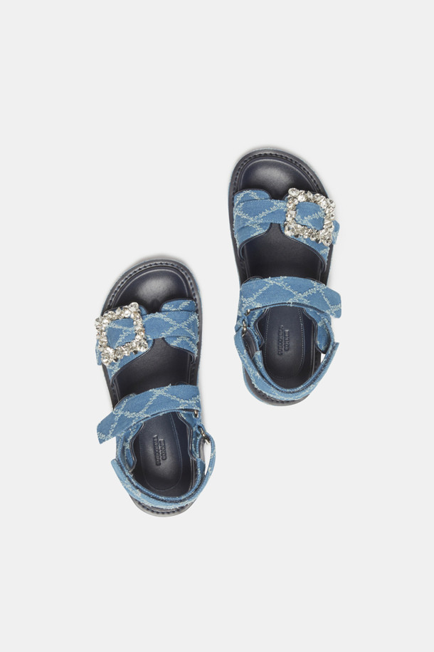 SUECOMMA BONNIE - 샌들 - Jewelry buckle sandal(blue)