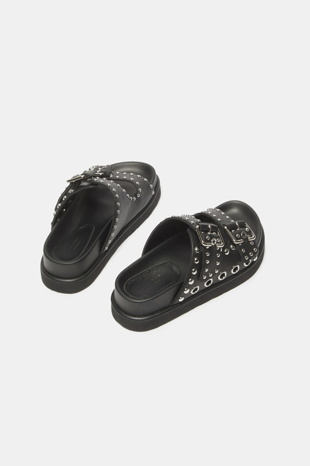 SUECOMMA BONNIE - 샌들 - Stud slide(black)