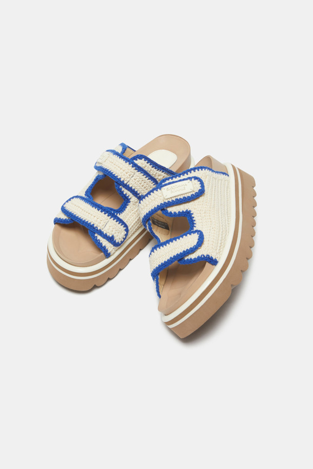 SUECOMMA BONNIE - 샌들 - [김나영 착용]Knit slide sandal(ivory)