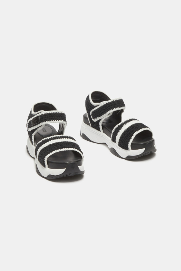 SUECOMMA BONNIE - 샌들 - Weave knit sandal (black)