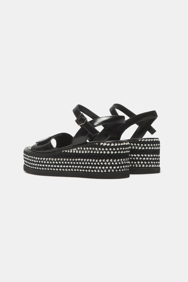 SUECOMMA BONNIE - 샌들 - Weave sandal(black)