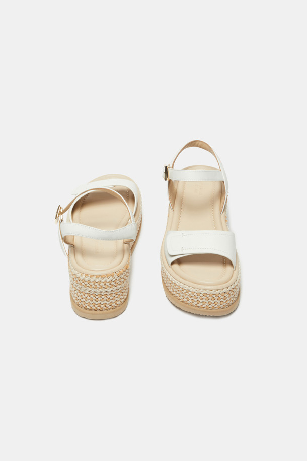 SUECOMMA BONNIE - 샌들 - Weave sandal(ivory)