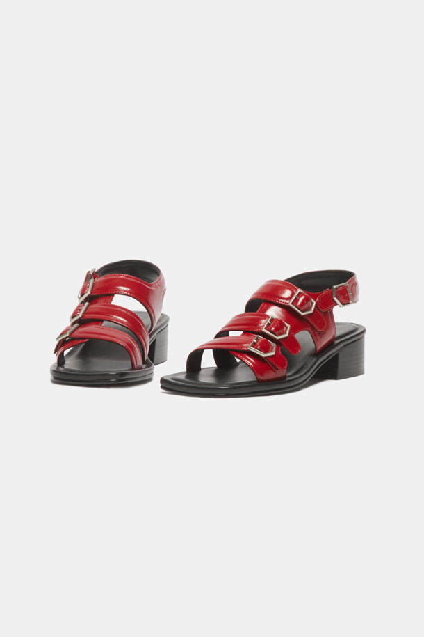 SUECOMMA BONNIE - 샌들 - Strap sandal(red)
