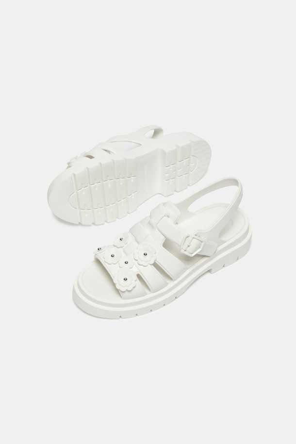 SUECOMMA BONNIE - 샌들 - Flower jelly sandal(white)