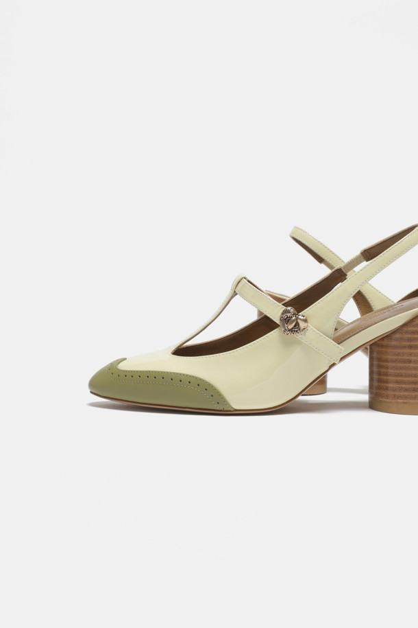 SUECOMMA BONNIE - 샌들 - Cle sling back shoes(khaki)