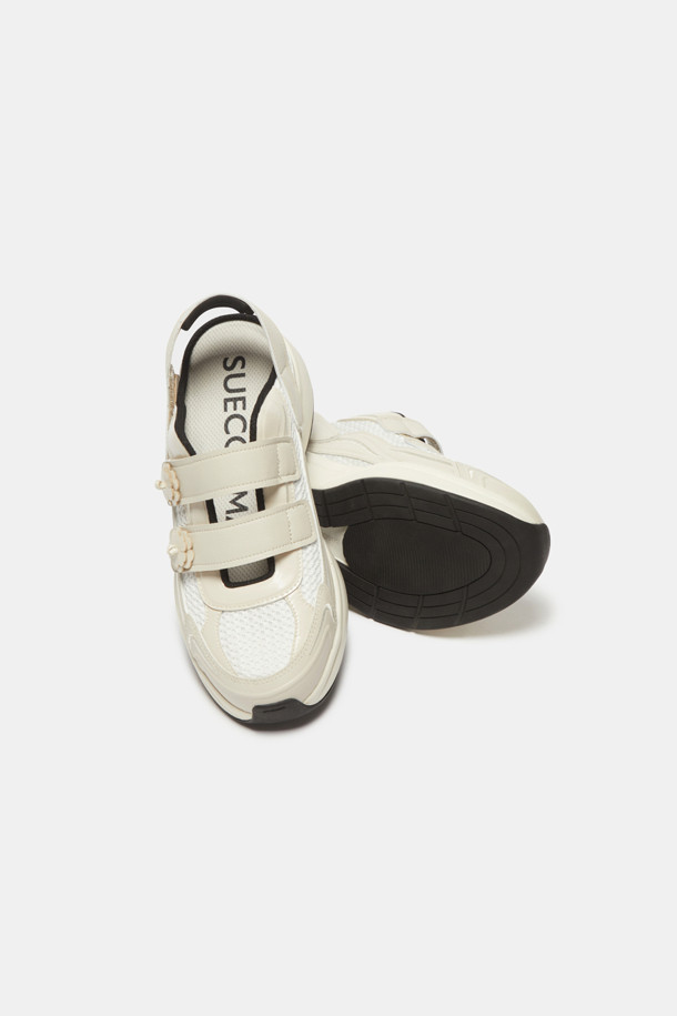 SUECOMMA BONNIE - 스니커즈 - [김나영 착용]Flower strap sandal sneakers(beige)