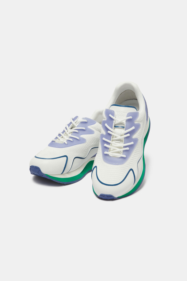 SUECOMMA BONNIE - 스니커즈 - Knit patch sneakers(blue)