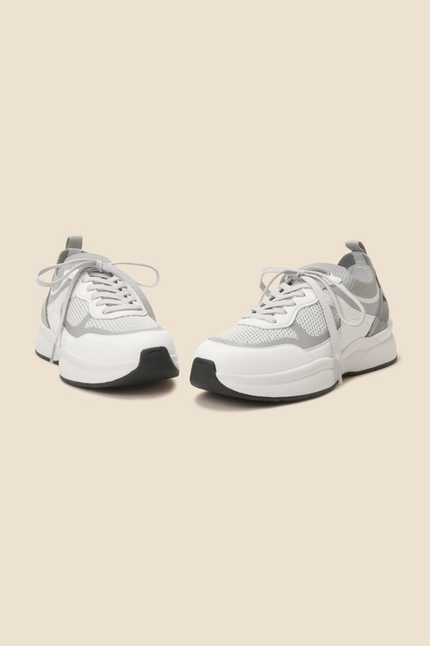 SUECOMMA BONNIE - 스니커즈 - Kint combi sneakers(grey)