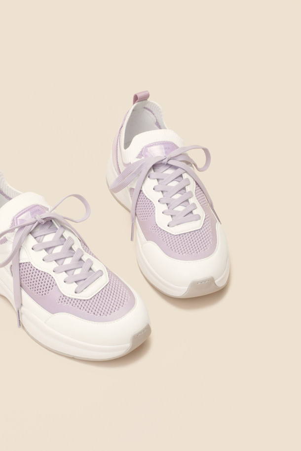 SUECOMMA BONNIE - 스니커즈 - Kint combi sneakers(purple)