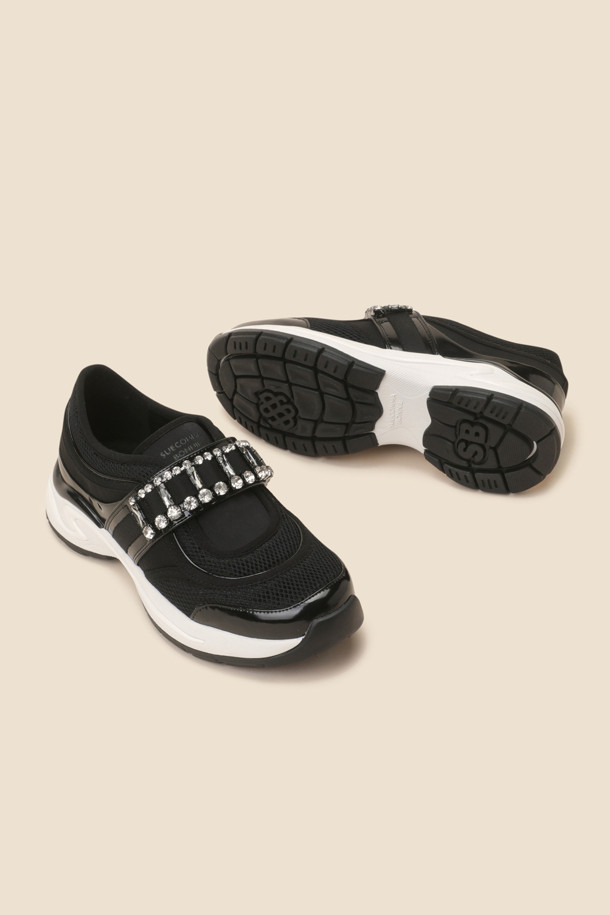 SUECOMMA BONNIE - 스니커즈 - Jewelry strap sneakers(black)