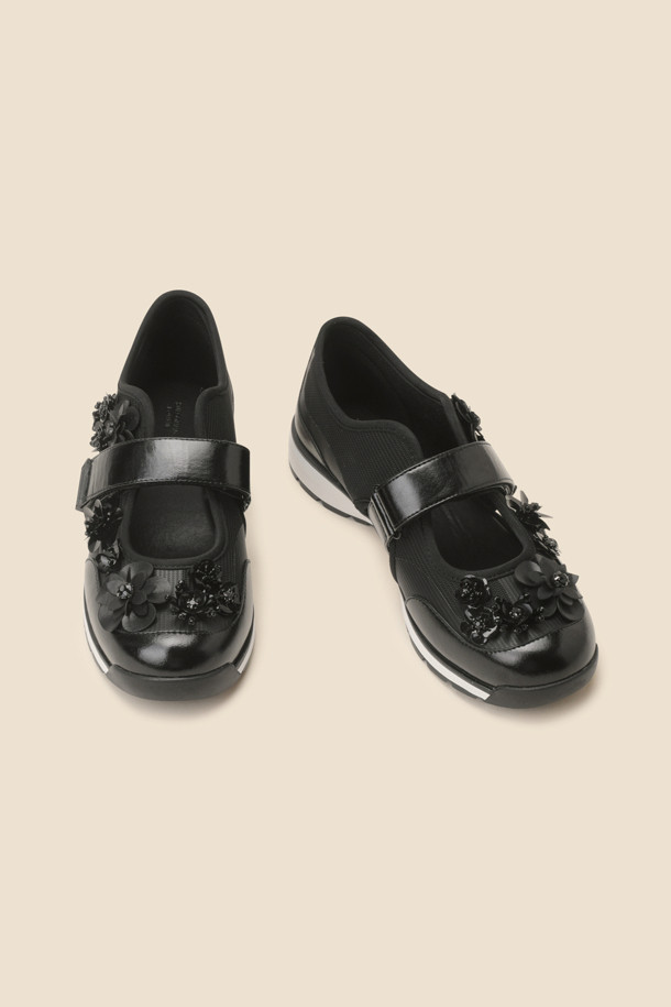 SUECOMMA BONNIE - 스니커즈 - New flowerbomb maryjane sneakers(black)