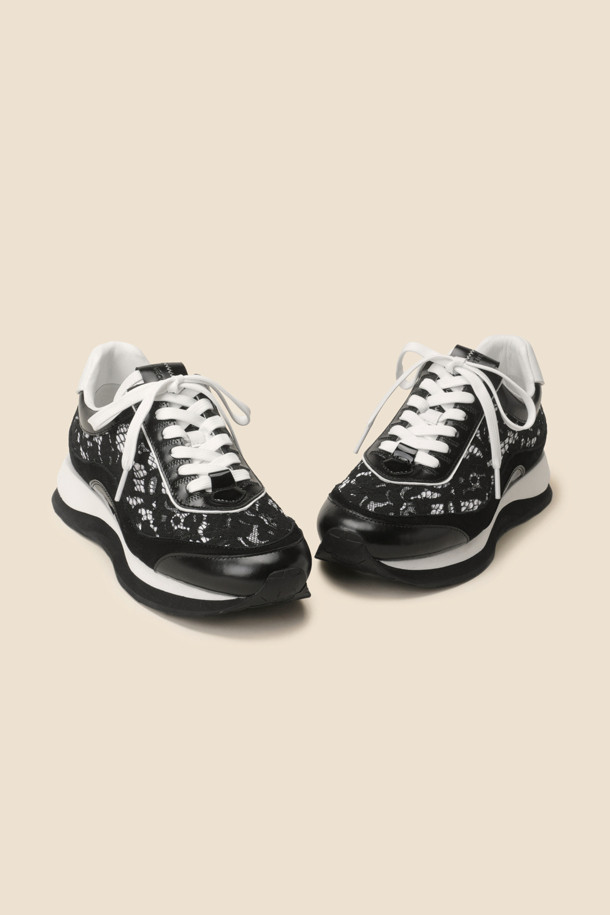 SUECOMMA BONNIE - 스니커즈 - Lace sneakers(black)