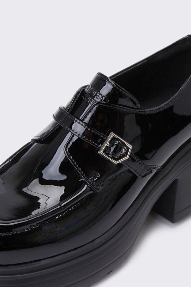 SUECOMMA BONNIE - 로퍼 - Duggy heel loafer(black)