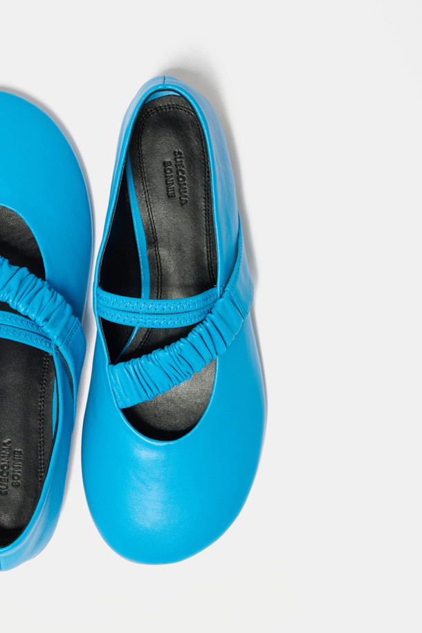 SUECOMMA BONNIE - 플랫 - Pleats mary jane flats(blue)